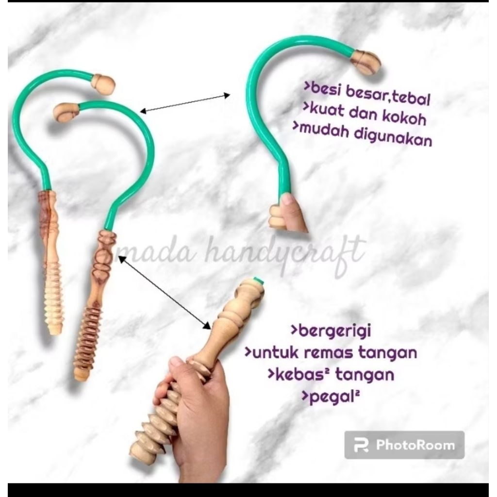 (A2craft) alat pijat punggung gantol gerigi premium besi tebal jumbo / alat pijat gantol punggung ge