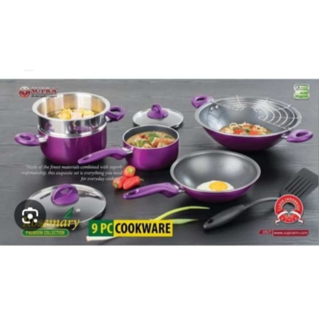 Supra Cookware Set Premium 9pcs