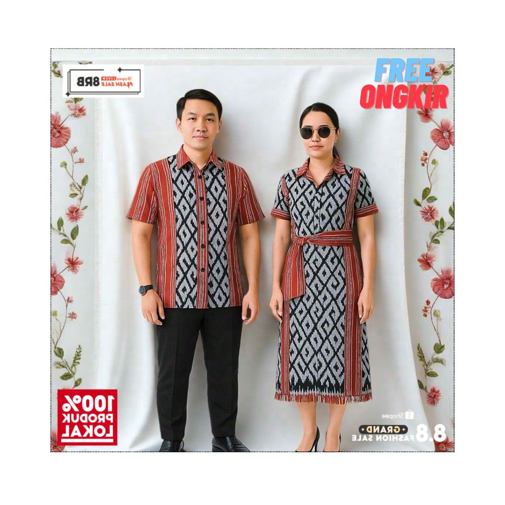 BAJU COUPLE TENUN - BAJU COUPLE TENUN JEPARA - BAJU COUPLE TENUN NTT - DRESS COUPLE TENUN - KEMEJA C