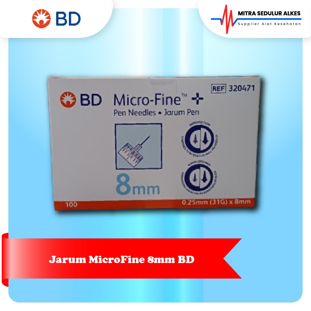Jarum Microfine 31G 0,25mm x 8mm BIRU Jarum Insulin Micro Fine BD Biru
