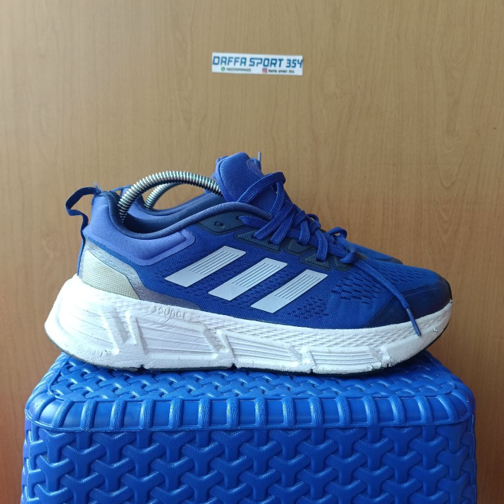 SEPARU RUNNING LARI ADIDAS QUESTAR BLUE ORIGINAL SEKEN 2ND SECOND