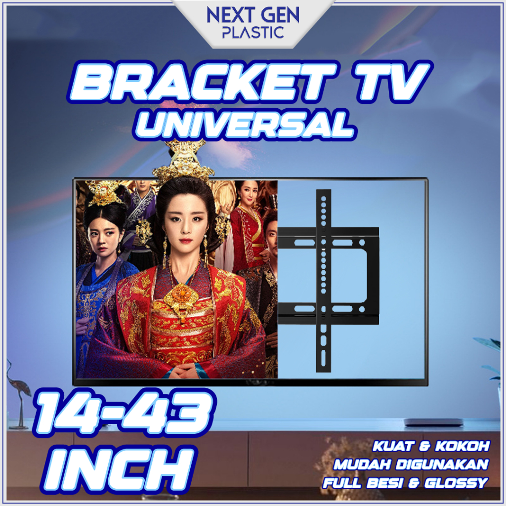 BRACKET TV LED 14 17 19 20 22 24 27 32 40 43 “ Inch Universal Smart TV Digital LCD Braket Fleksibel