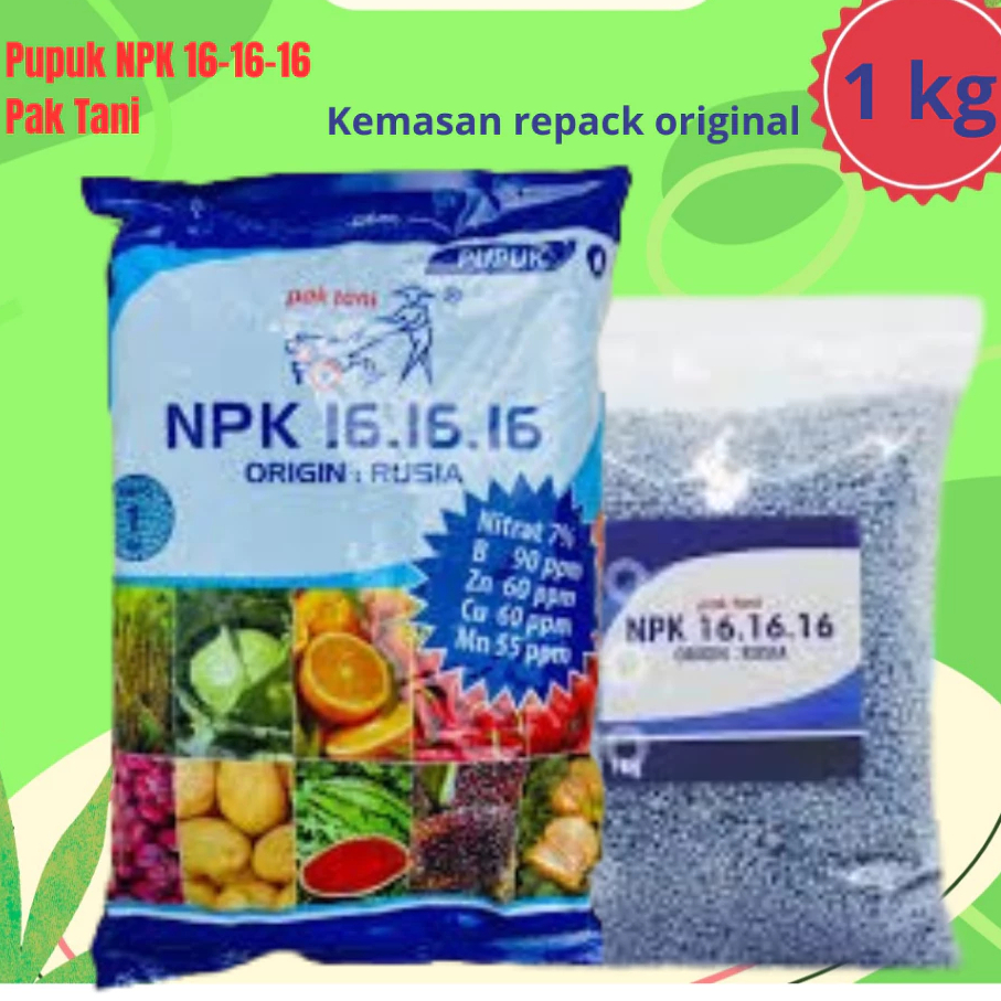 PUPUK NPK PAK TANI 16 16 16 REPACK 1 KG