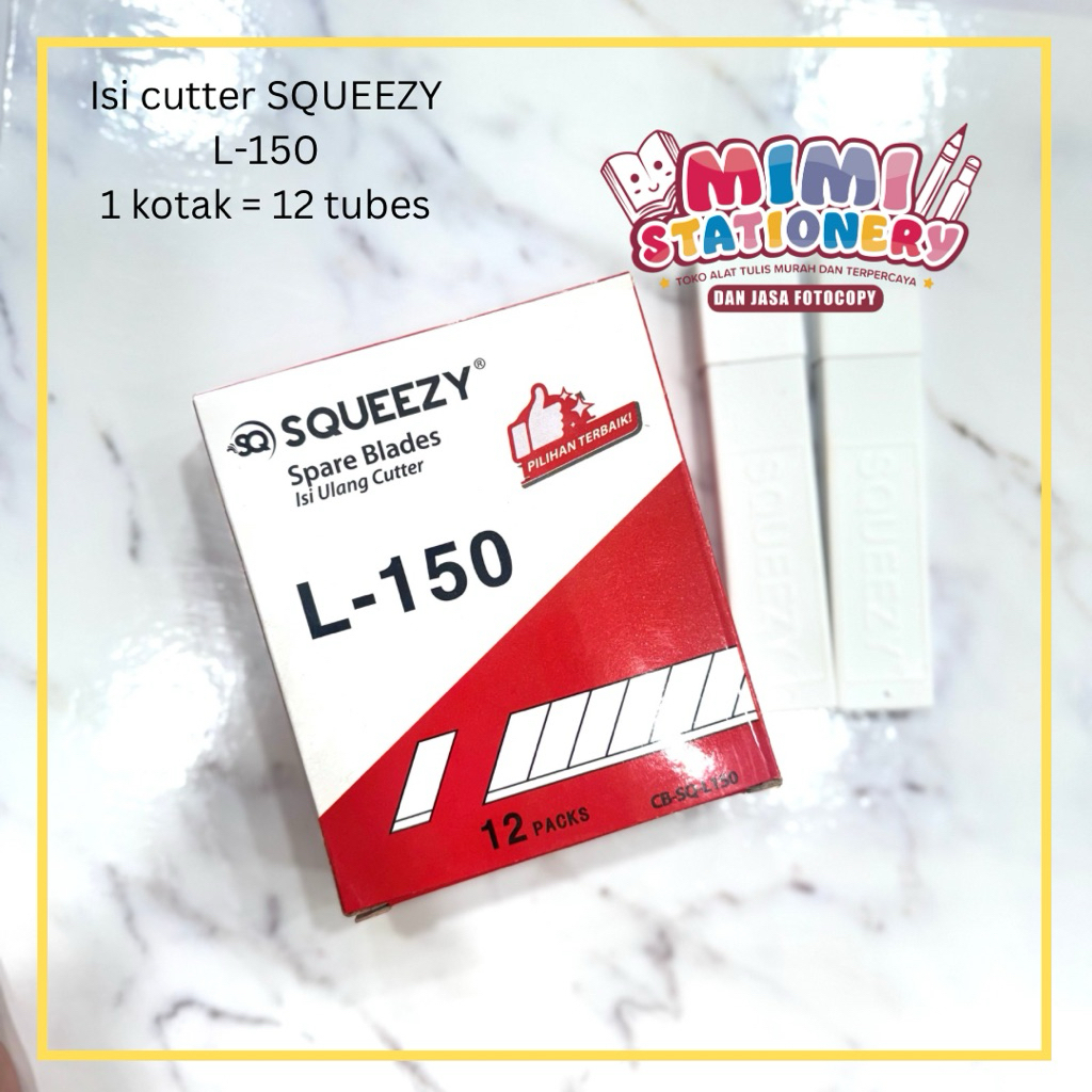 (ECER/GROSIR) Isi Cutter/ Cutter Blade L-150 SQUEEZY