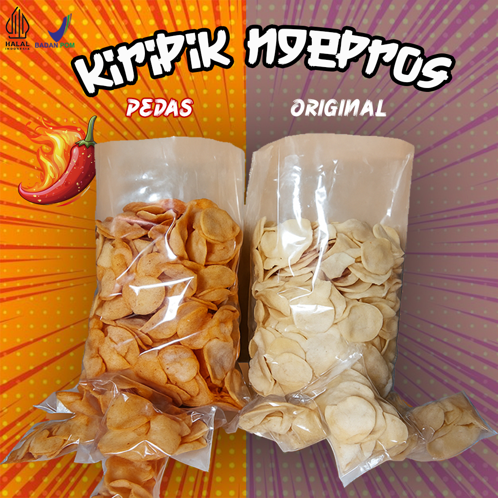 

Keripik Moring Renyah Gurih Enak Snack 250g Pedas & Original Nikmat Bikin Nagih