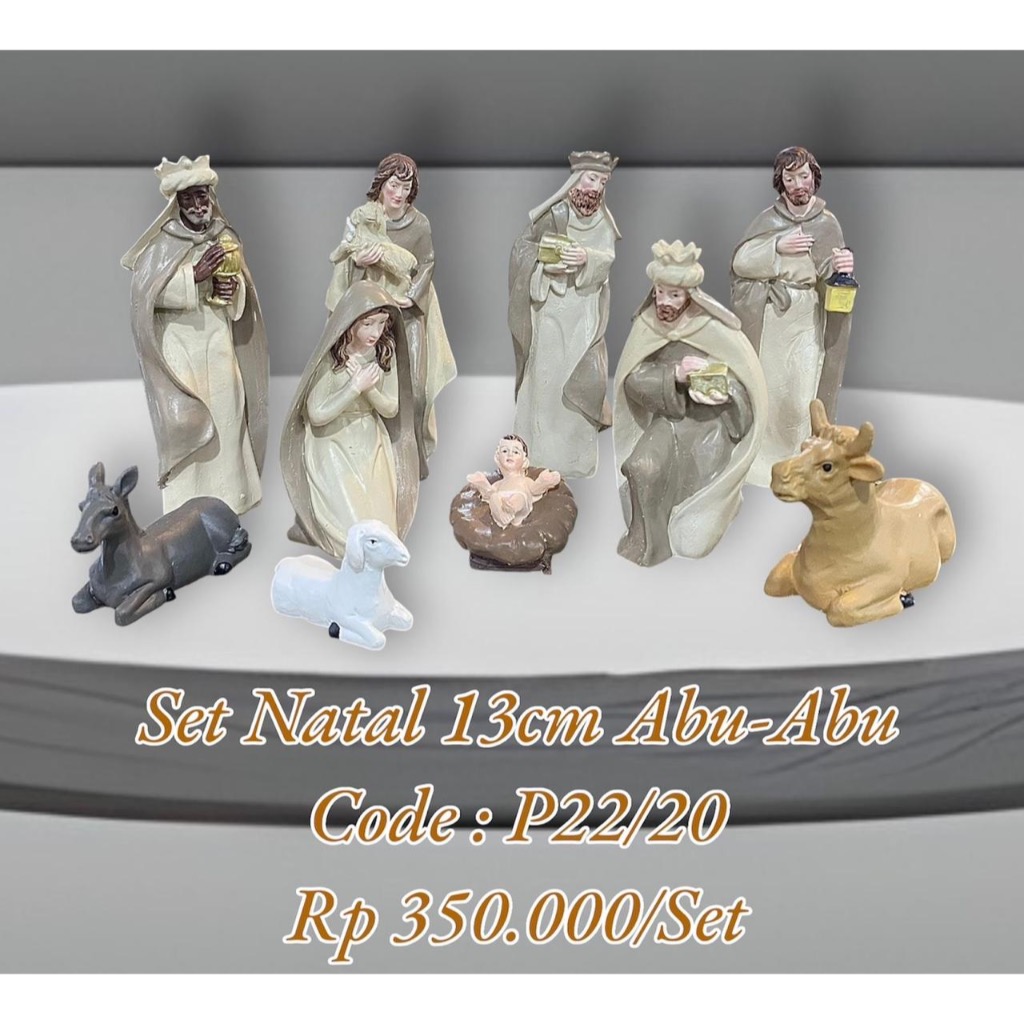 Patung Set Natal Gua Natal Import / Dekorasi Natal / Hiasan Natal
