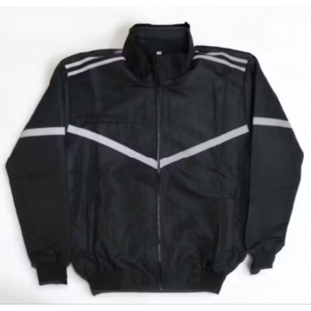 jaket bomber hitam ojol polos