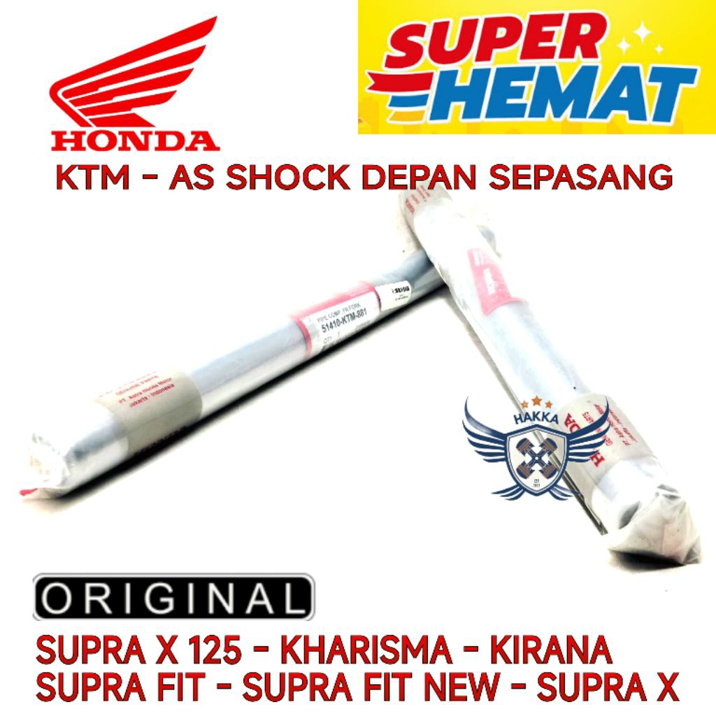 1SET KTM AS SHOCK DEPAN SEPASANG HONDA SUPRA X 125, AS SHOCK DEPAN HONDA KHARISMA, AS SHOCK DEPAN HO