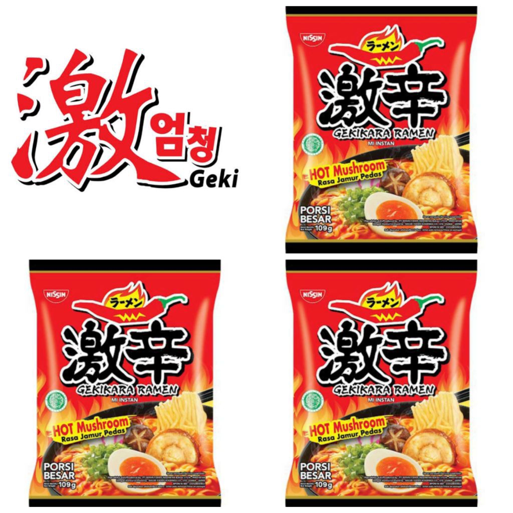 

Gekikara Ramen Mi Instan Jamur Panas 109 Gr