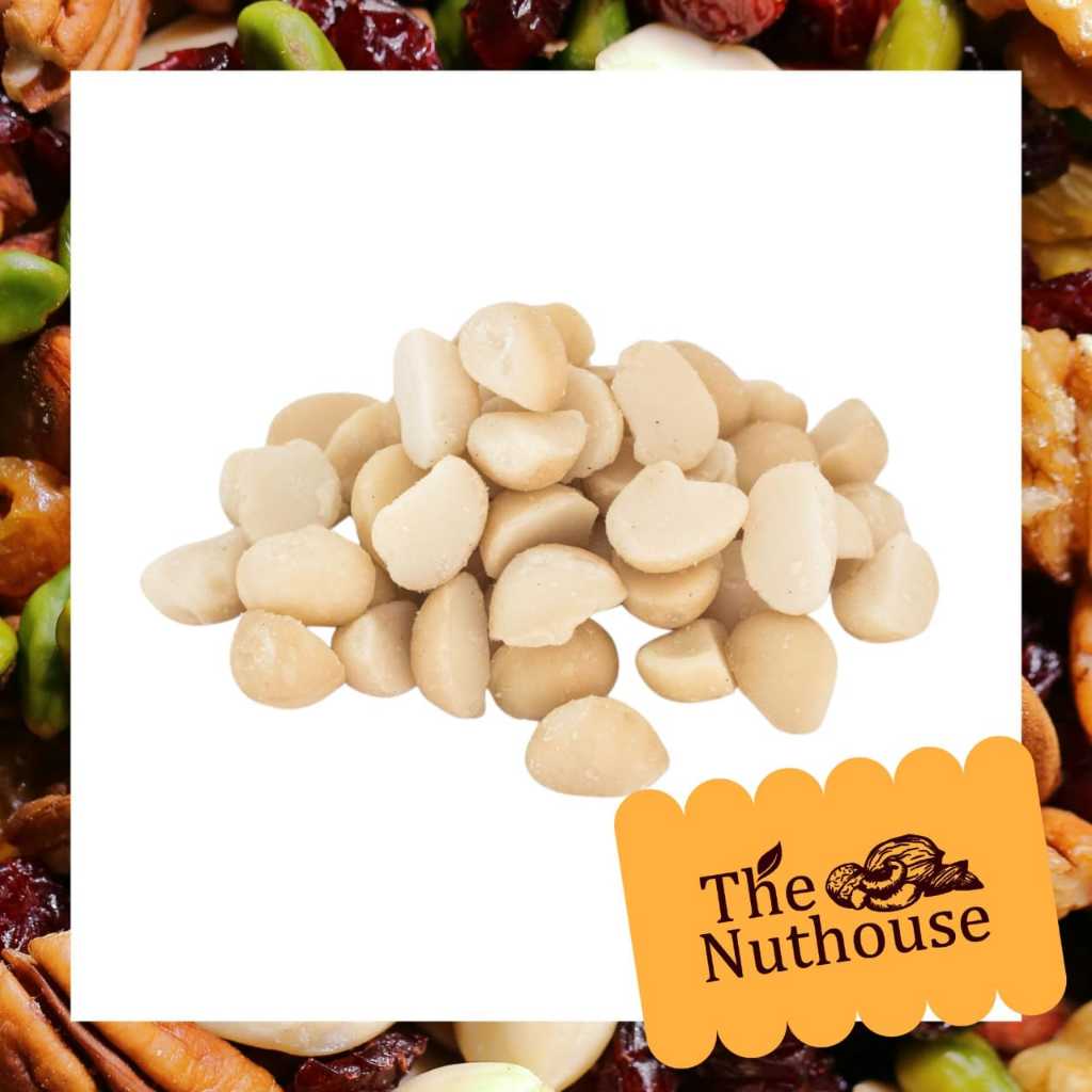 

HALVED RAW Macadamia Nuts S4 / Kacang Macadamia Mentah Belah (Premium Nut)