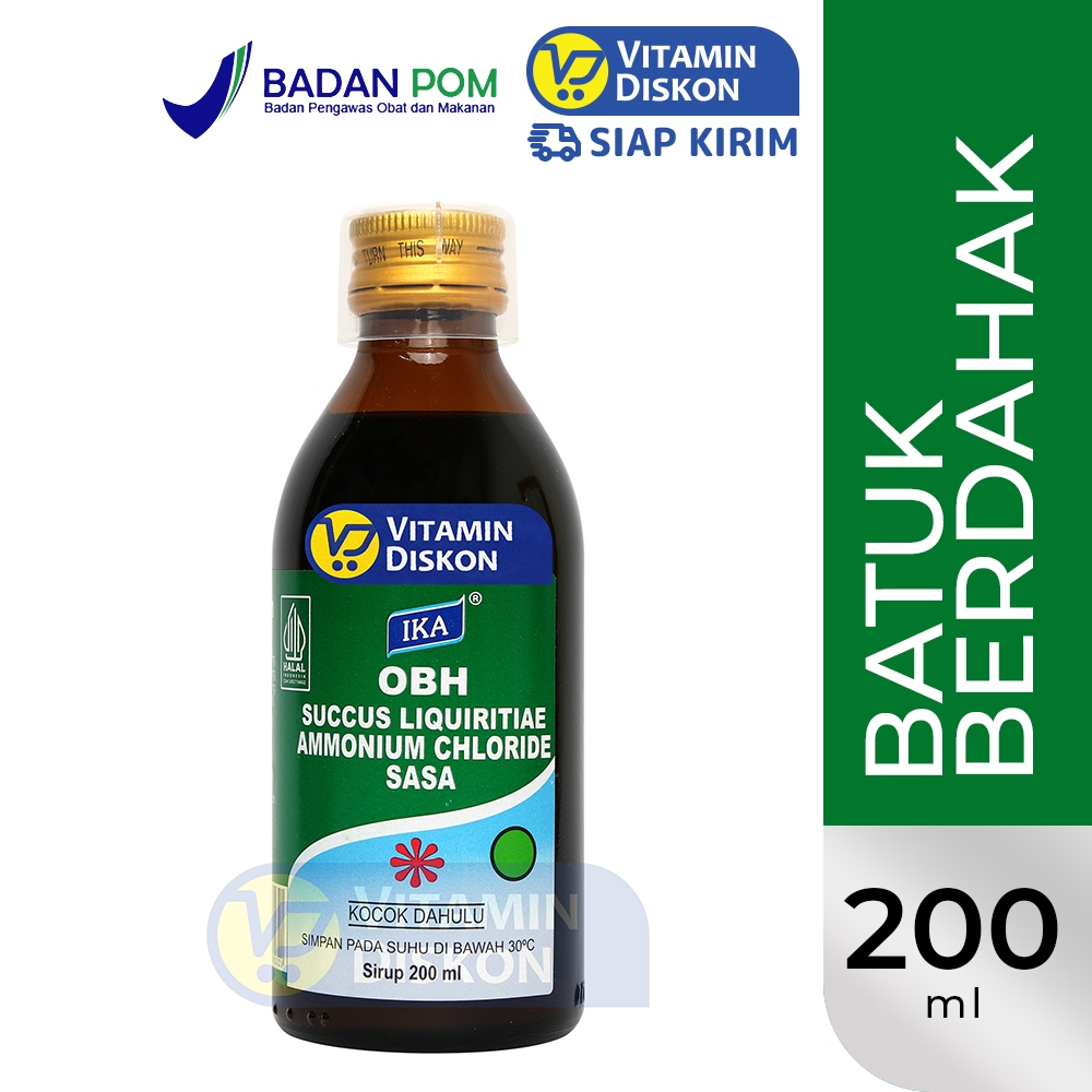 IKA OBH - 200ML | Obat Batuk Sirup Untuk Meredakan Batuk Berdahak, Batuk Kering dan Melegakan Tenggo