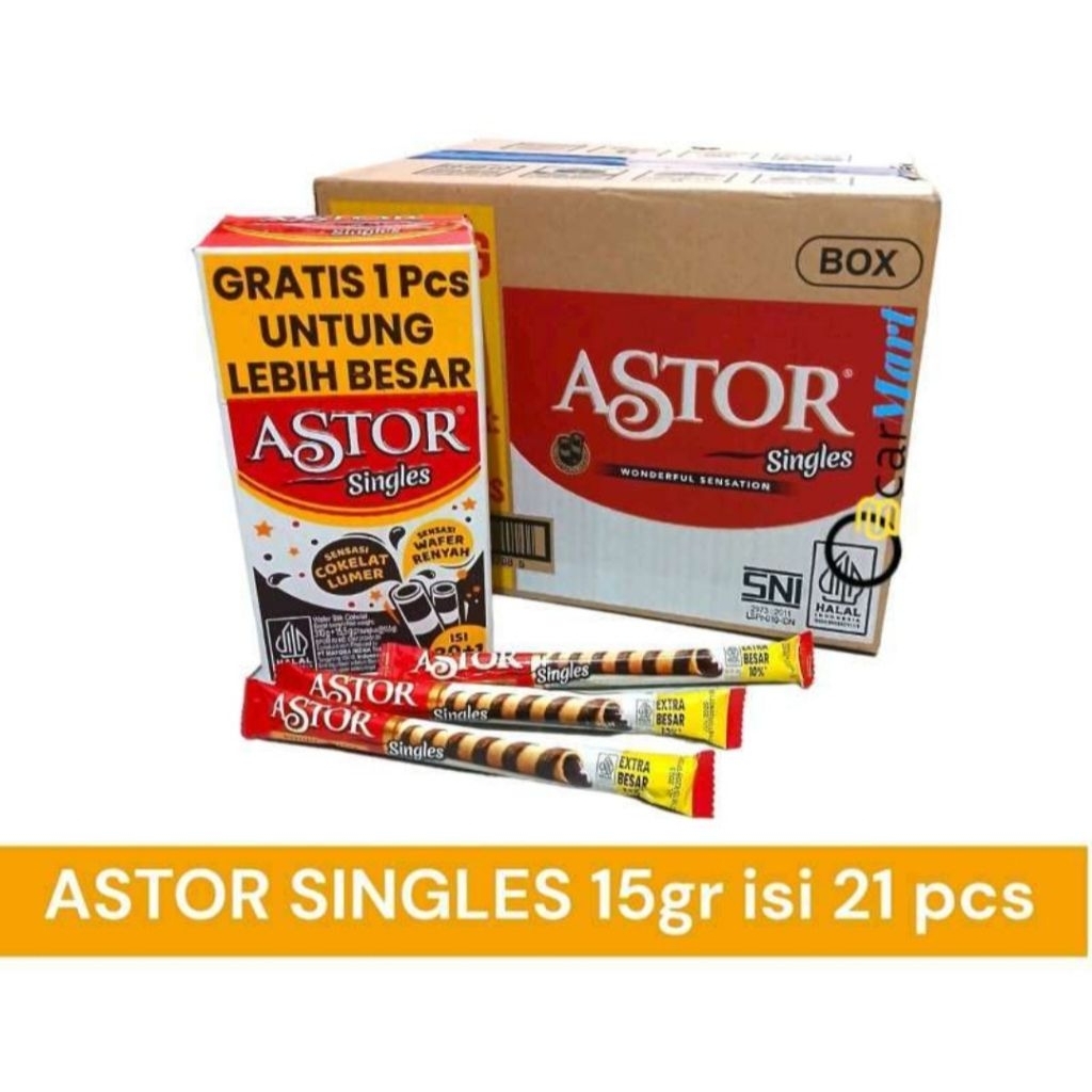 Astor Singel Wafer 1 Box Isi 20 + 1 ( Per Karton )