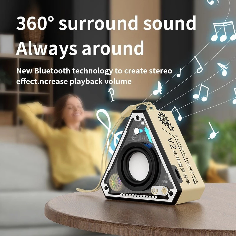 BestPromo Speaker Bluetooth 5.3 Portable Mini Rumah Mesin Musik Subwoofer Rgb Led Light Speakers Tws