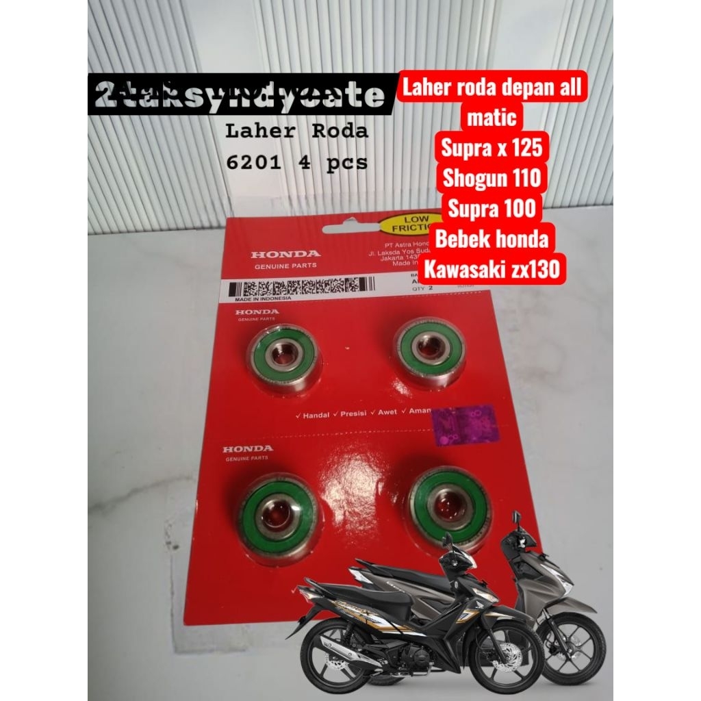 Laher Roda depan Kode 6201 Beat Vario scoopy Supra 100 /klakher roda depan motor