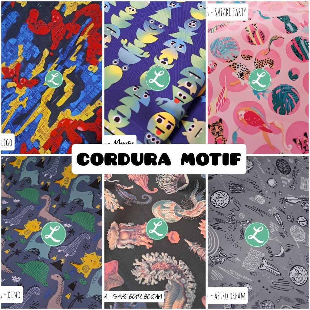 KAIN CORDURA MOTIF / BAHAN TAS CORDURA MOTIF / BAHAN WATERPROOF CORDURA