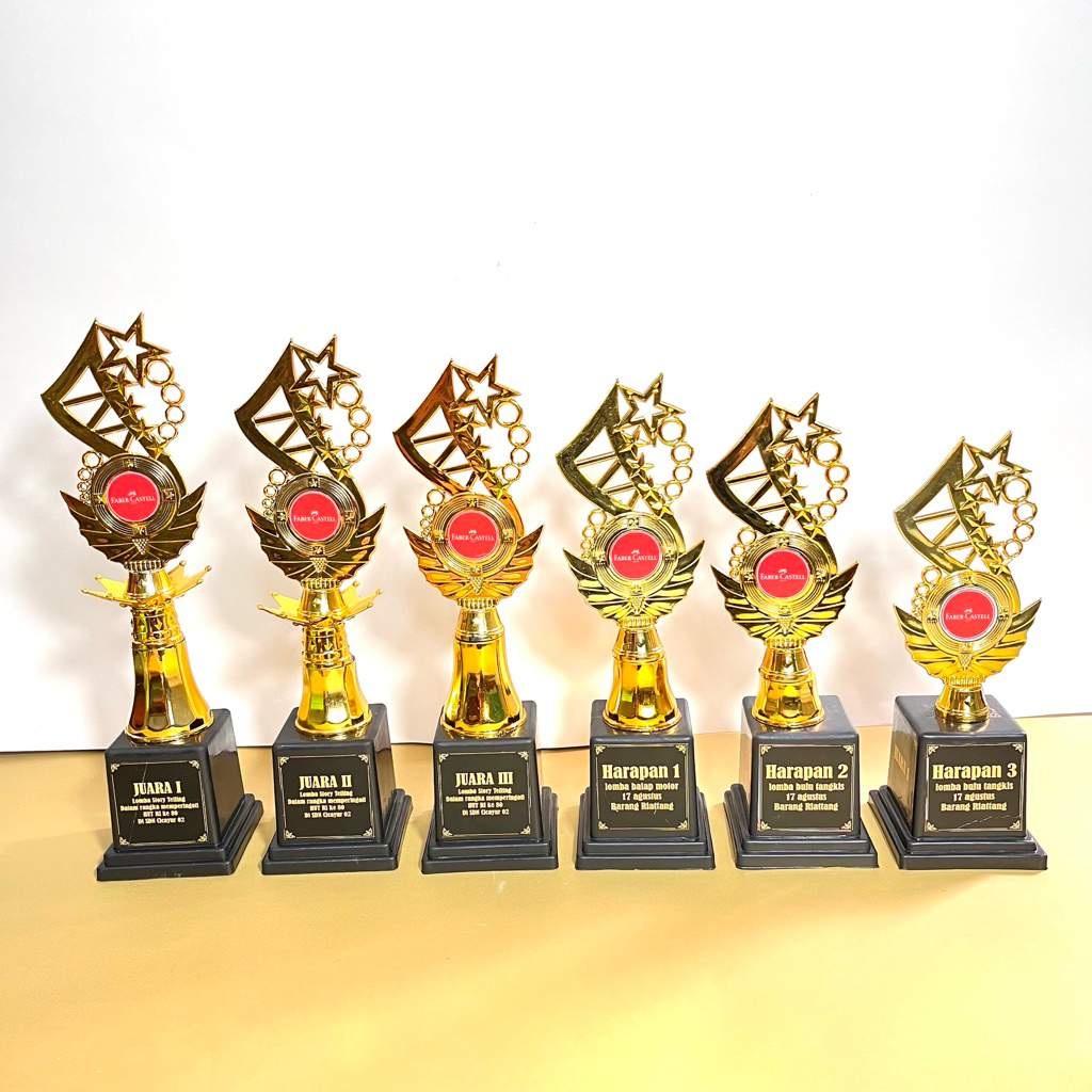 PIALA RING ISI 6 KOMBINASI DURI/TROPHY SET MURAH