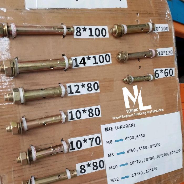 DINABOLT M10 / DYNABOL M10X77 / ANCHOR BOLT KUNING (7,7CM)