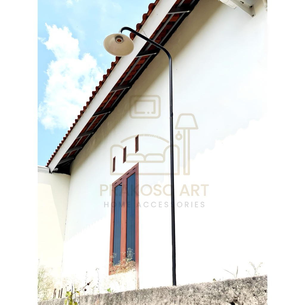 Lampu gantung tiang atas pilar tinggi 1,5m / tiang lampu teras / tiang lampu pilar / breket lampu / 