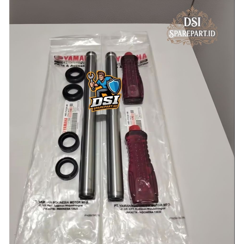 AS SHOCK DEPAN XEON KARBU 44D SET KANAN KIRI ORIGINAL+ OLI/MINYAK+ SIL SHOCK+SIL DEBU