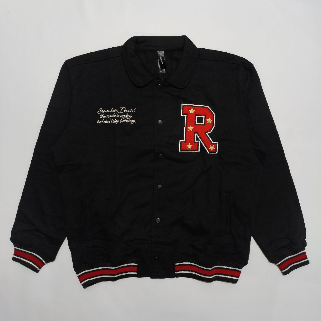 varsity jacket - roughneck / black star R | black