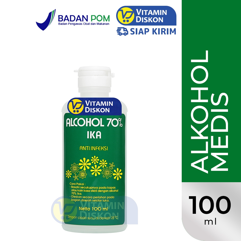 IKA ALKOHOL 70% | Antiseptik Untuk Membunuh Kuman, Virus, dan Bakteri, Pembersih Luka, Pembersih Ala