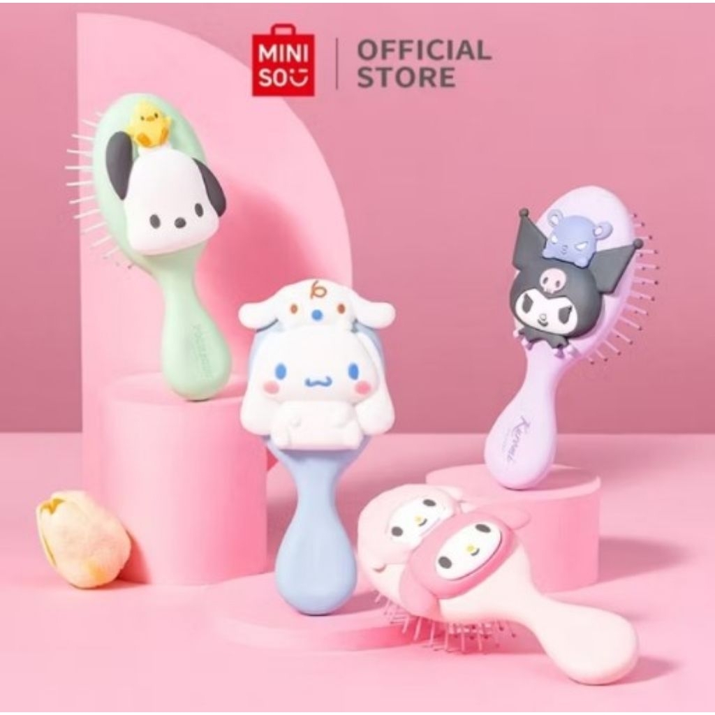 [NEW SEGEL] MINISO X SANRIO Characters Sisir Rambut Hair Brush Massage Hair Comb Kuromi Dan Pochacco