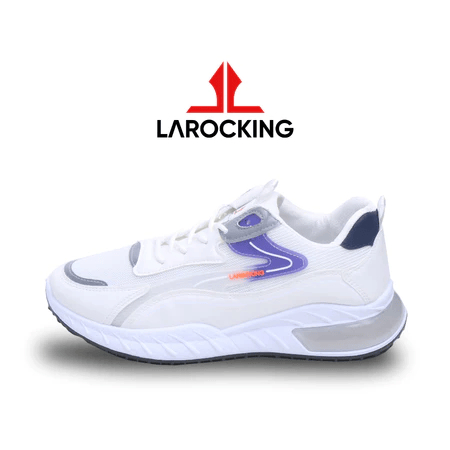 Sepatu Sneakers Larocking Glynt - Putih Abu | Sepatu Olahraga Running Gym Pria Wanita