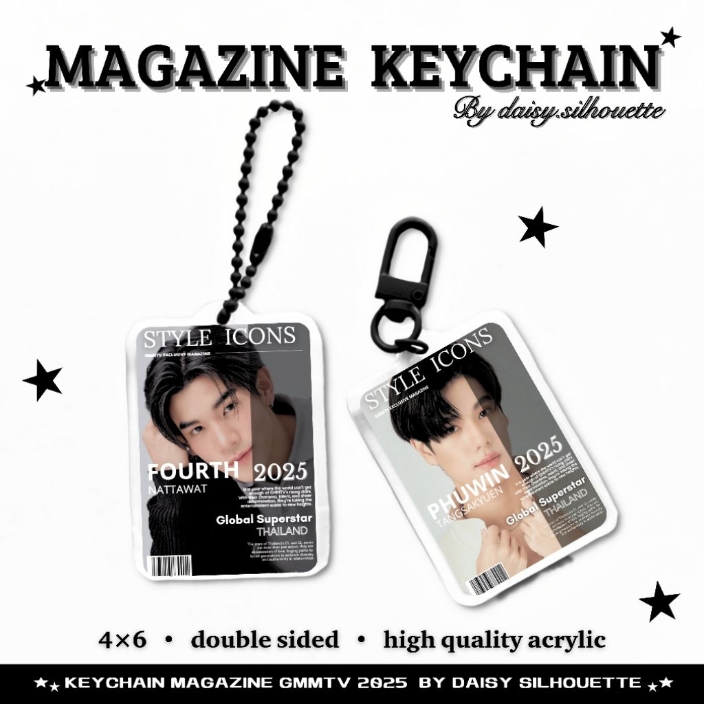 KEYCHAIN MAGAZINE GMMTV 2025 || ACRYLIC KEYCHAIN || GANTUNG KUNCI AKRILIK CUSTOM || THAIBL || THAIGL