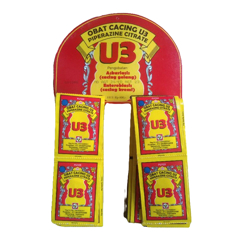 Puyer U3 Cacing Jago Isi 24 Sachet