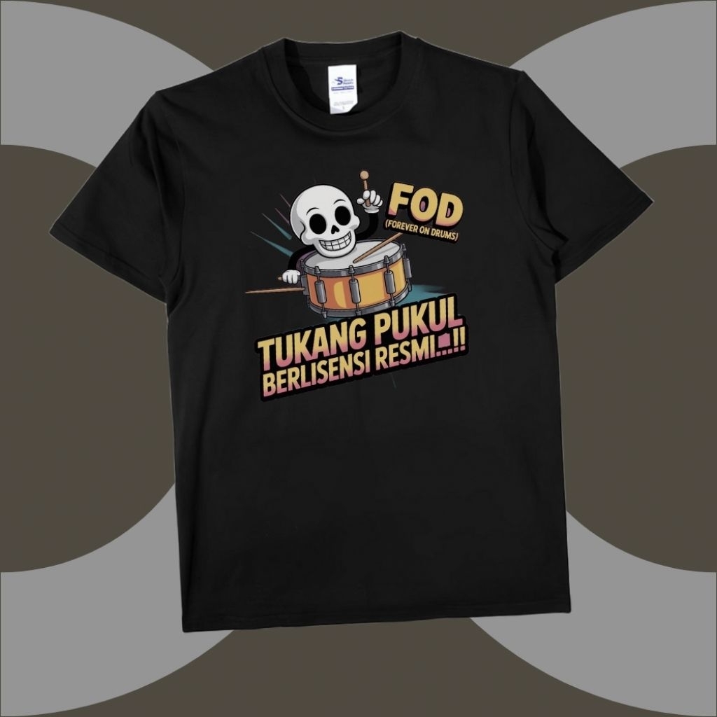 KAOS DRUM ORIGINAL FOD Clothing XZ 004 || Kaos Drummer || Baju Drum || Baju Drummer || Kaos Band || 