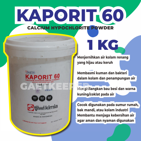 Kaporit Tjiwi 60% / Kaporit Bubuk 1 Kg | Disinfektan Air & Penjernih Kolam