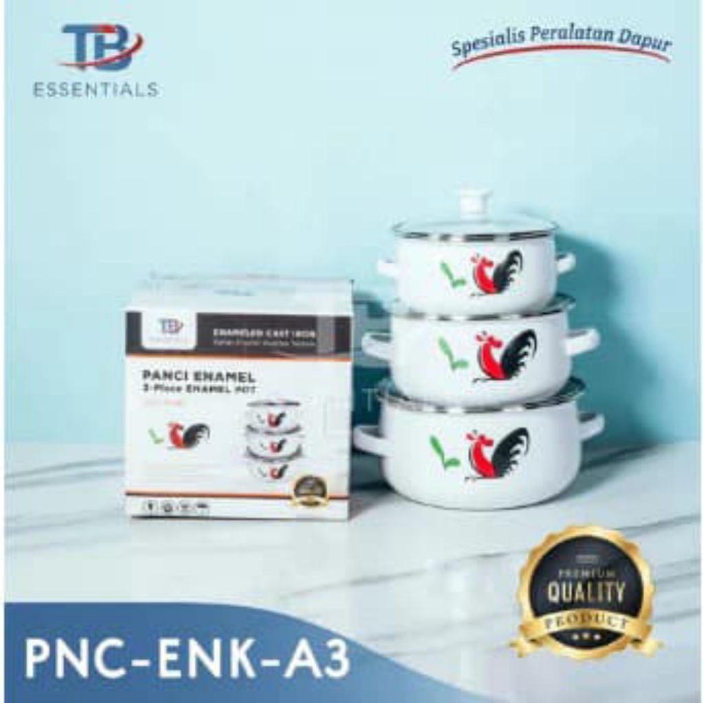 Panci Set Enamel Ayam Jago