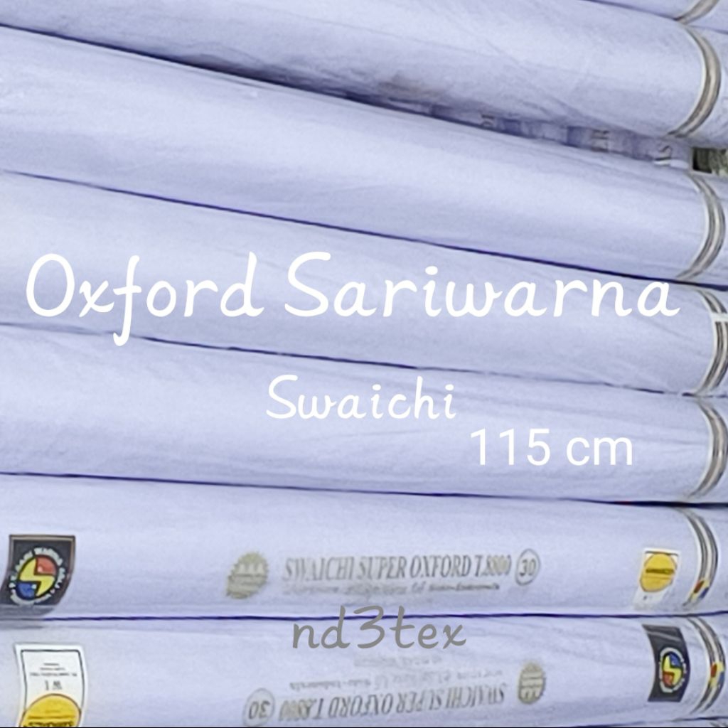 ( Per roll = 30 y) Kain Oxford Putih Sari Warna Lebar 115 cm / Bahan Baju Seragam Sekolah