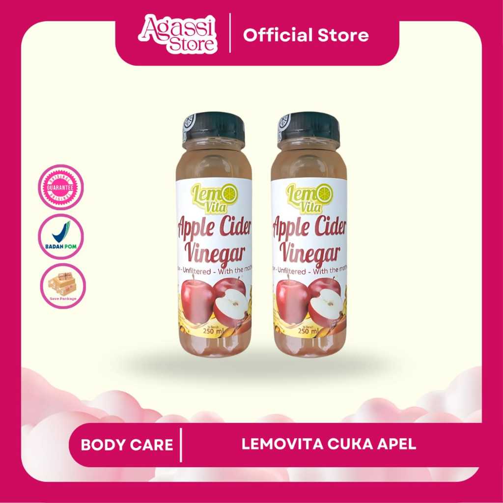 

❤️Agassi❤️ Apple Cider Vinegar Lemovita | Cuka Apel Murni 250ml by Lemovita