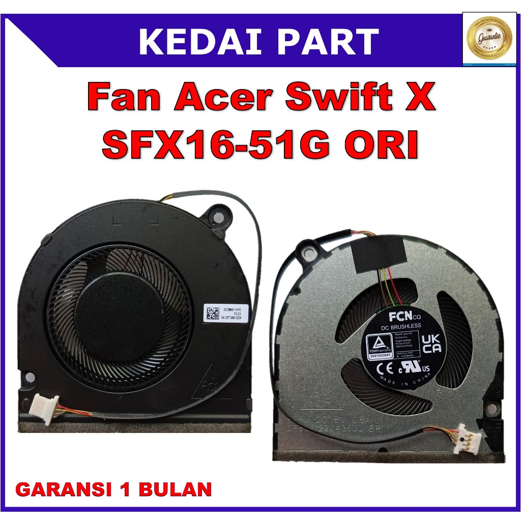 Kipas Fan Acer Swift X SFX16-51G Swift 3 SF316-51 FNKY N20C13 ORI