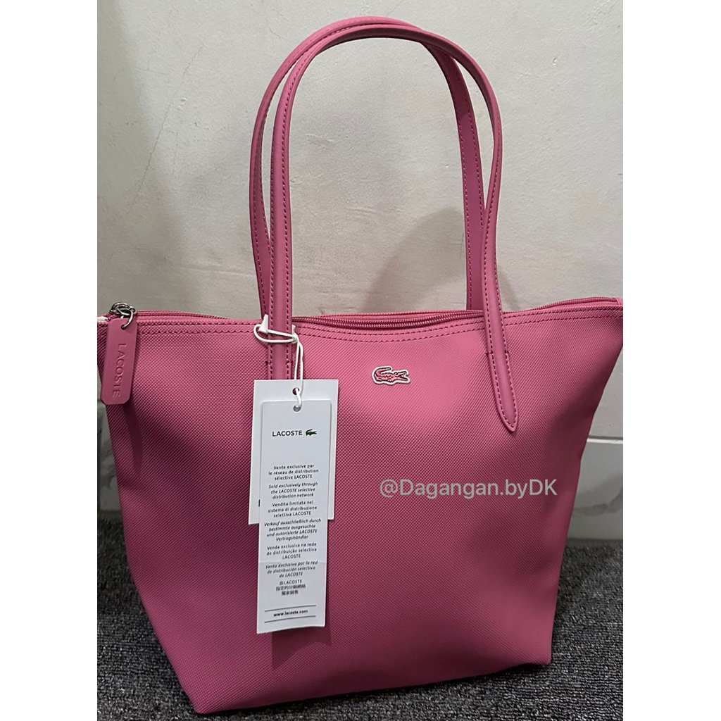 Tas Tote Bag Lacoste Bag Original Resmi 100% Small size Pink Light (Limited)