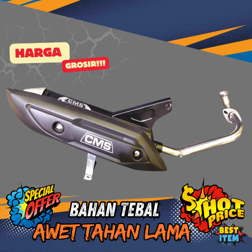 bestpromo knalpot copy cms ngebass adem mio/xeon/mio gt/x ride/ fino