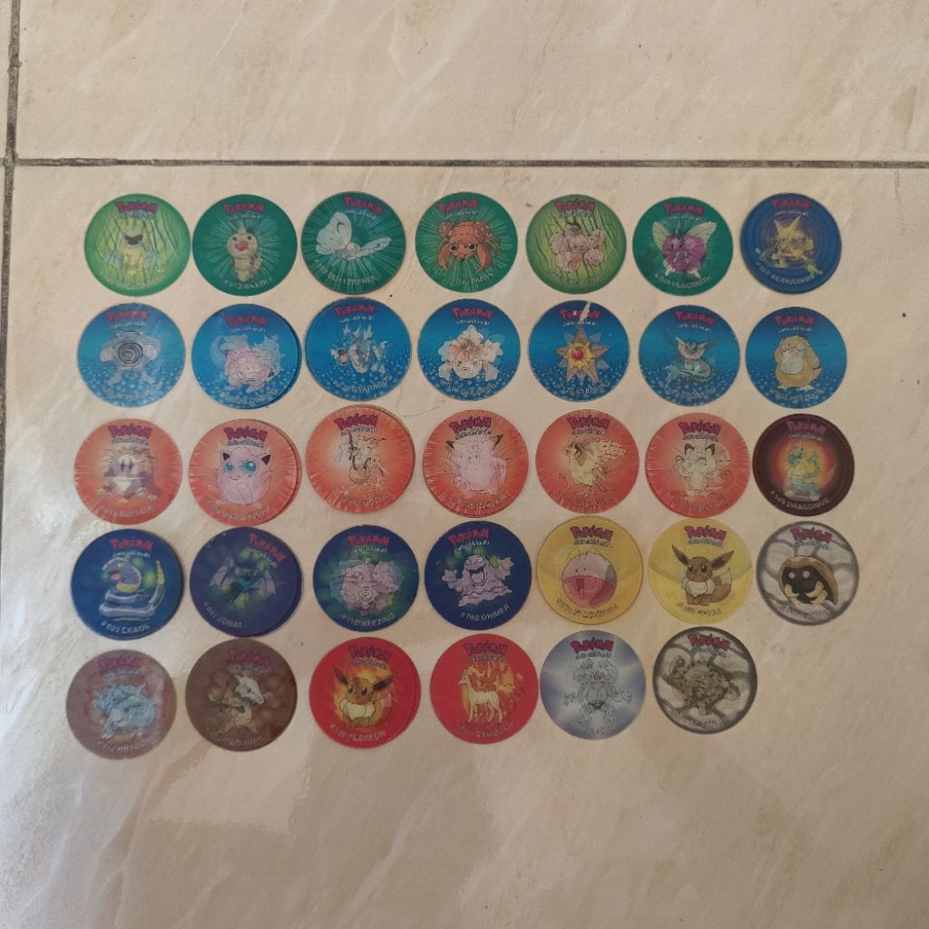 34pc Tazos Pokemon 3D/hologram