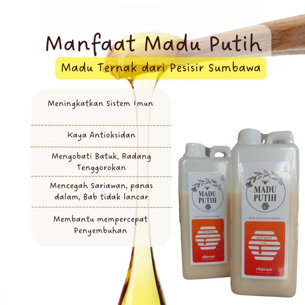 Madu Putih Sumbawa, madu putih asli, madu untuk asma
