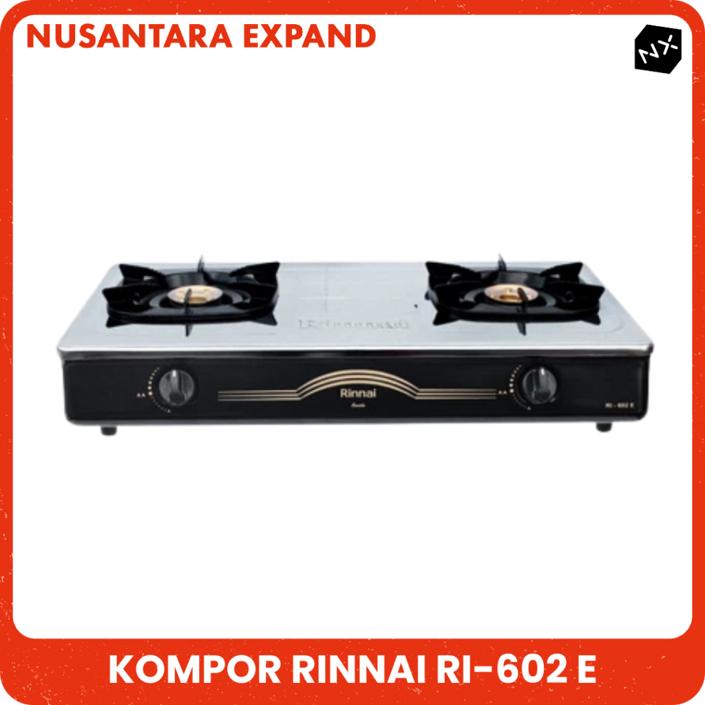 Rinnai Kompor Gas 2 Tungku RI-602E / Rinnai 2 Tungku