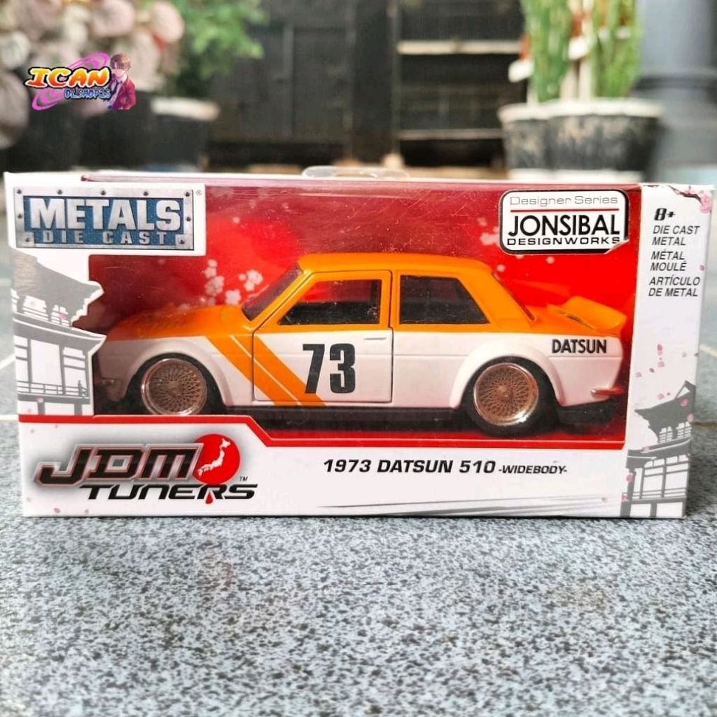 Jada 1973 Datsun 510 Orange/Oren Widebody JDM Tuners 1:36 Rare