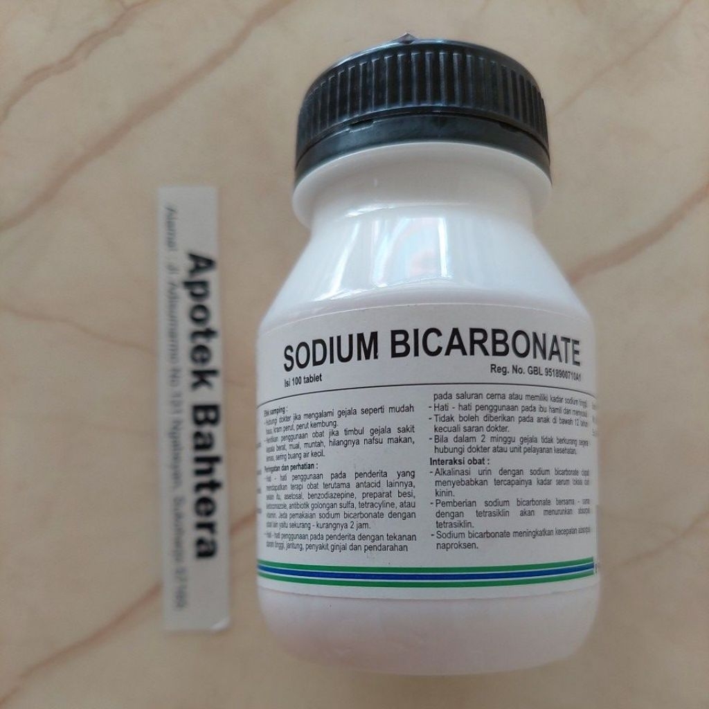 Sodium bicarbonate. 1 botol isi 100 tablet