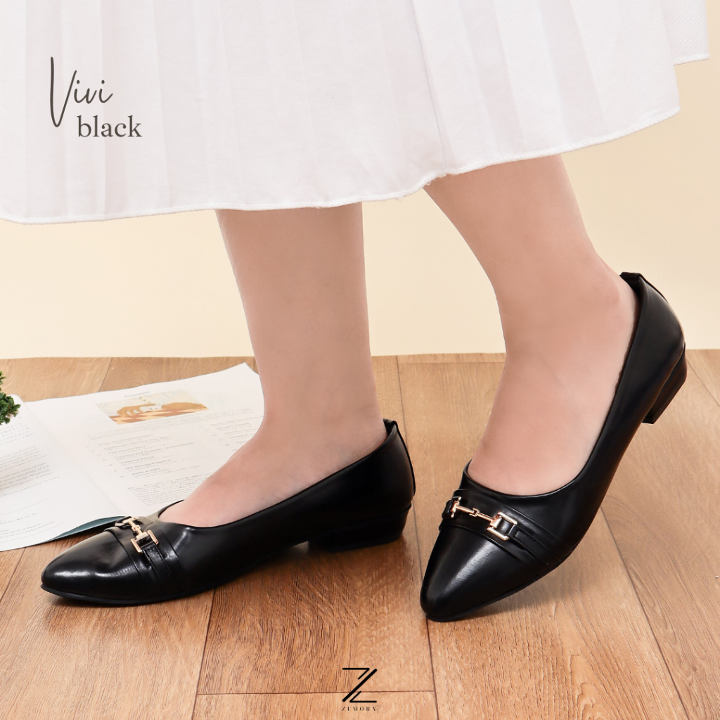 ZEMORA Vivi Pantofel Wanita Sepatu Heels Wanita Hak 2 cm
