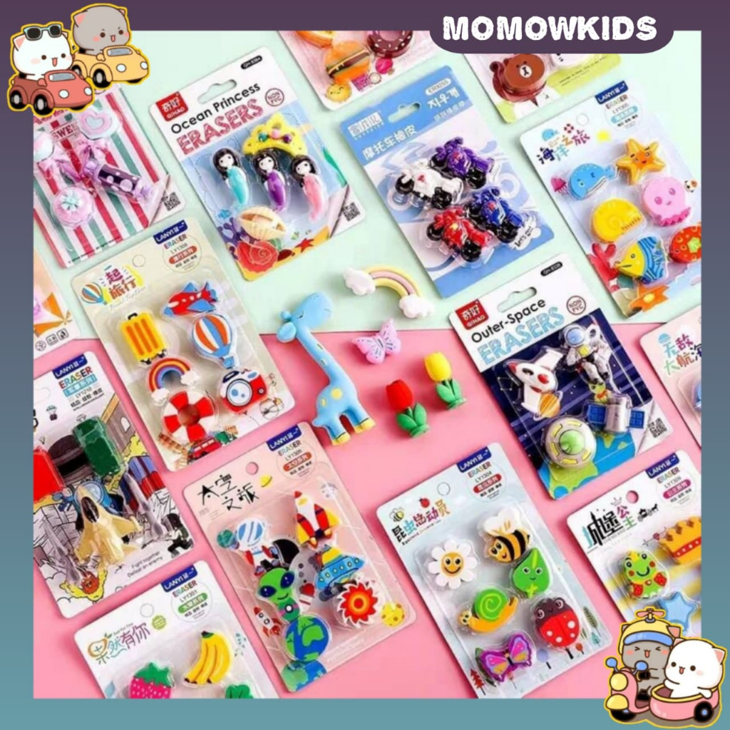 [MOMOW] Penghapus set lucu | penghapus 3D | penghapus unik dan keren