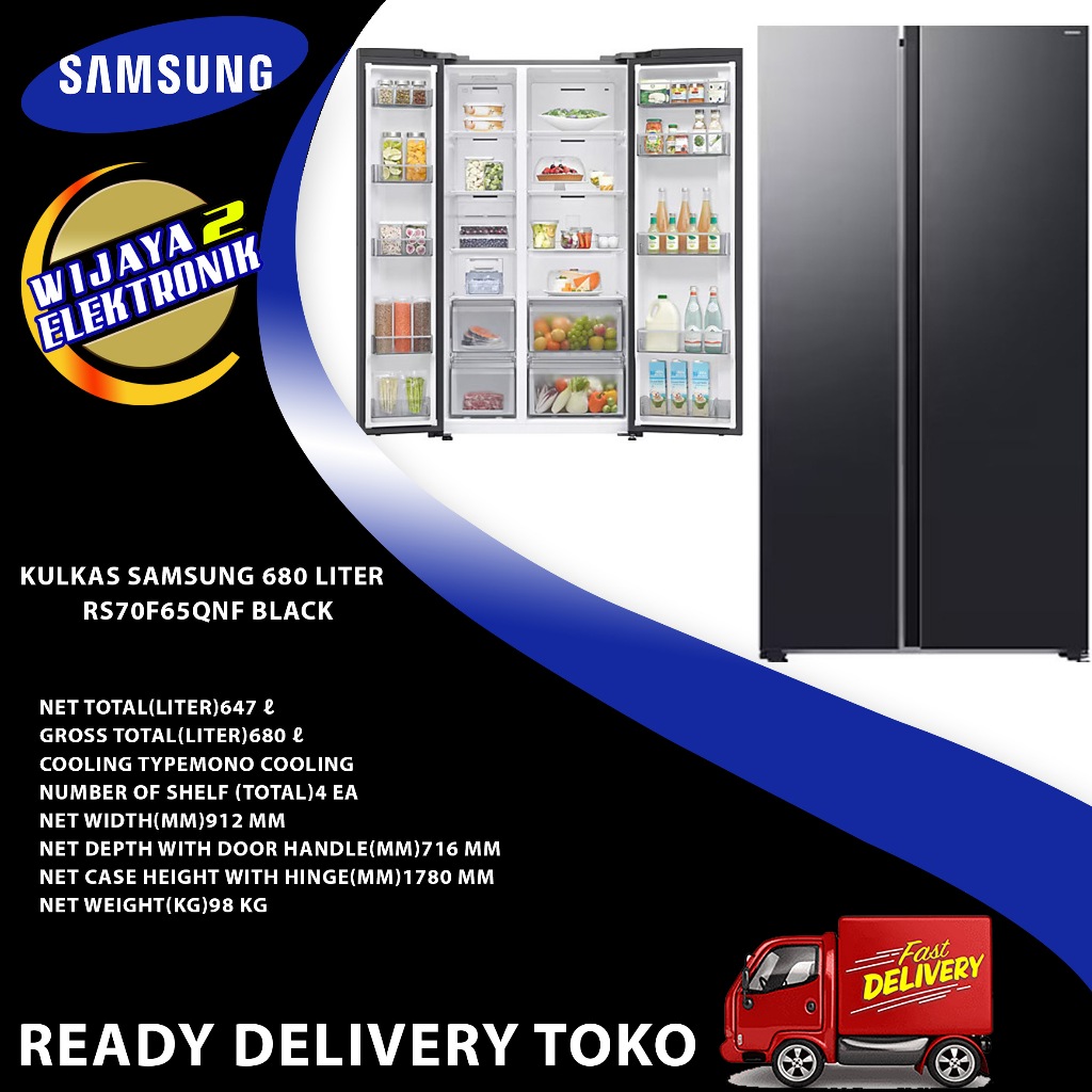 Kulkas Samsung Side by Side RS70F65QNF -Refrigerator Samsung