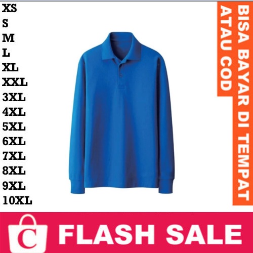 CAPYBARA kaos kerah polos krah polo shirt kerah lakos polos unisex lengan panjang | Kaos Polo Warna 