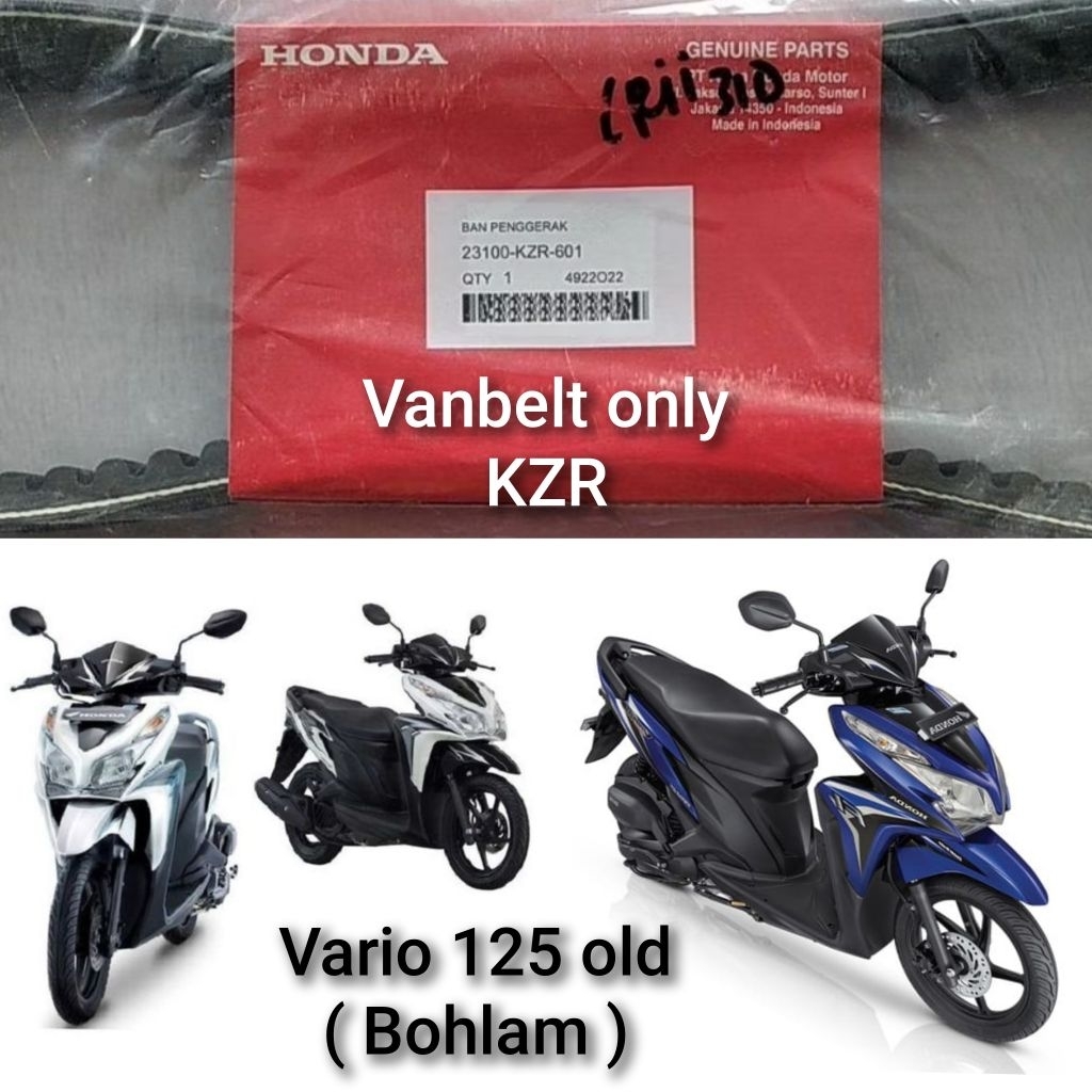 Vanbelt v-belt only vario 125 techno old 23100-KZR-601 ori AHM