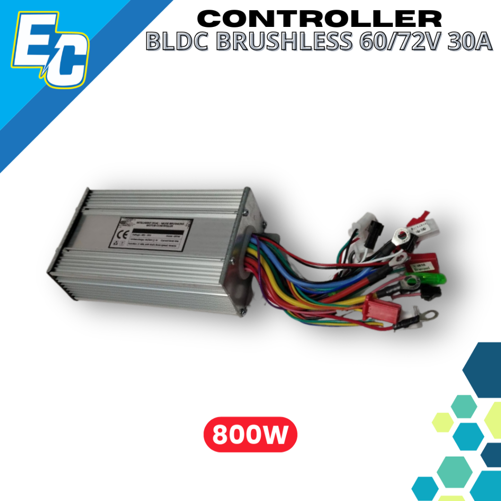 Controller BLDC Brushless 60/72V 30A 800watt Kendaraan Listrik