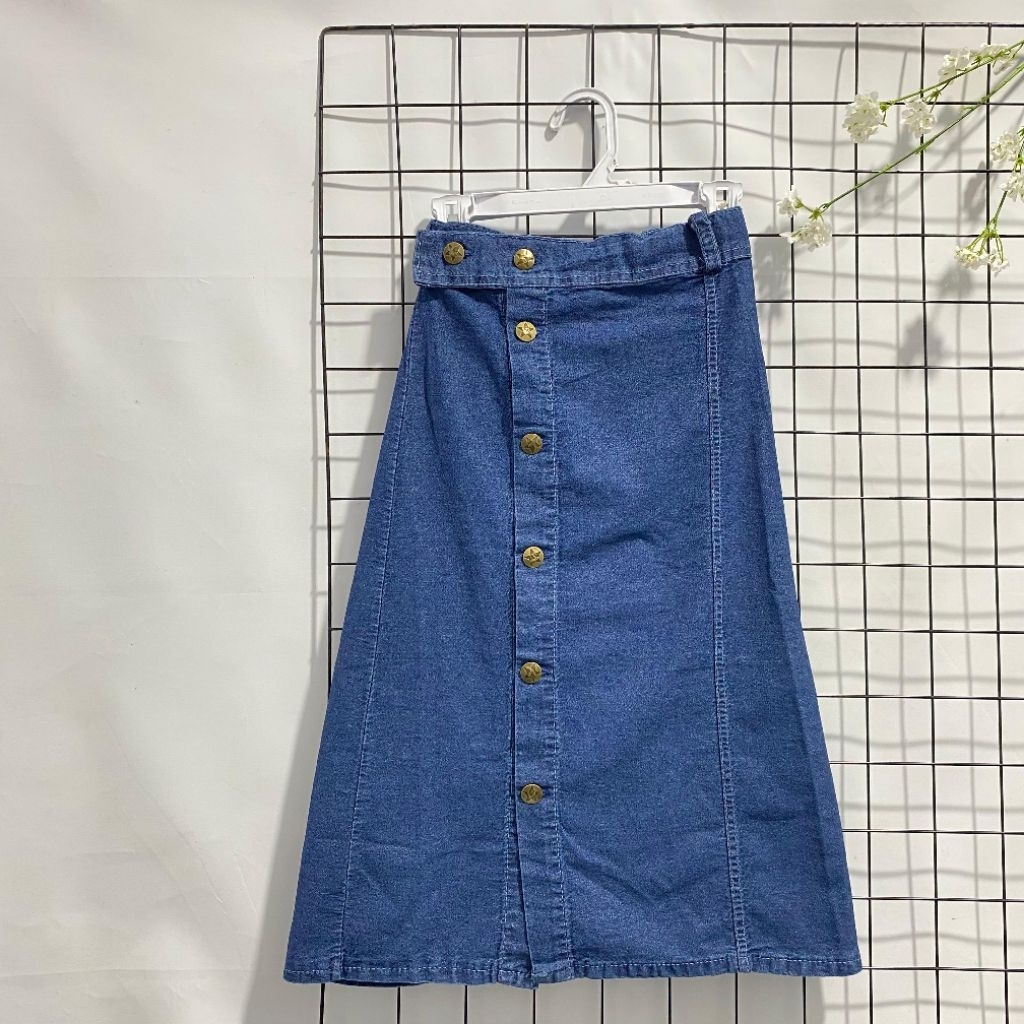 ROK LEVIS ANAK PEREMPUAN II ROK JEANS KANCING PINGGIR KEKINIAN