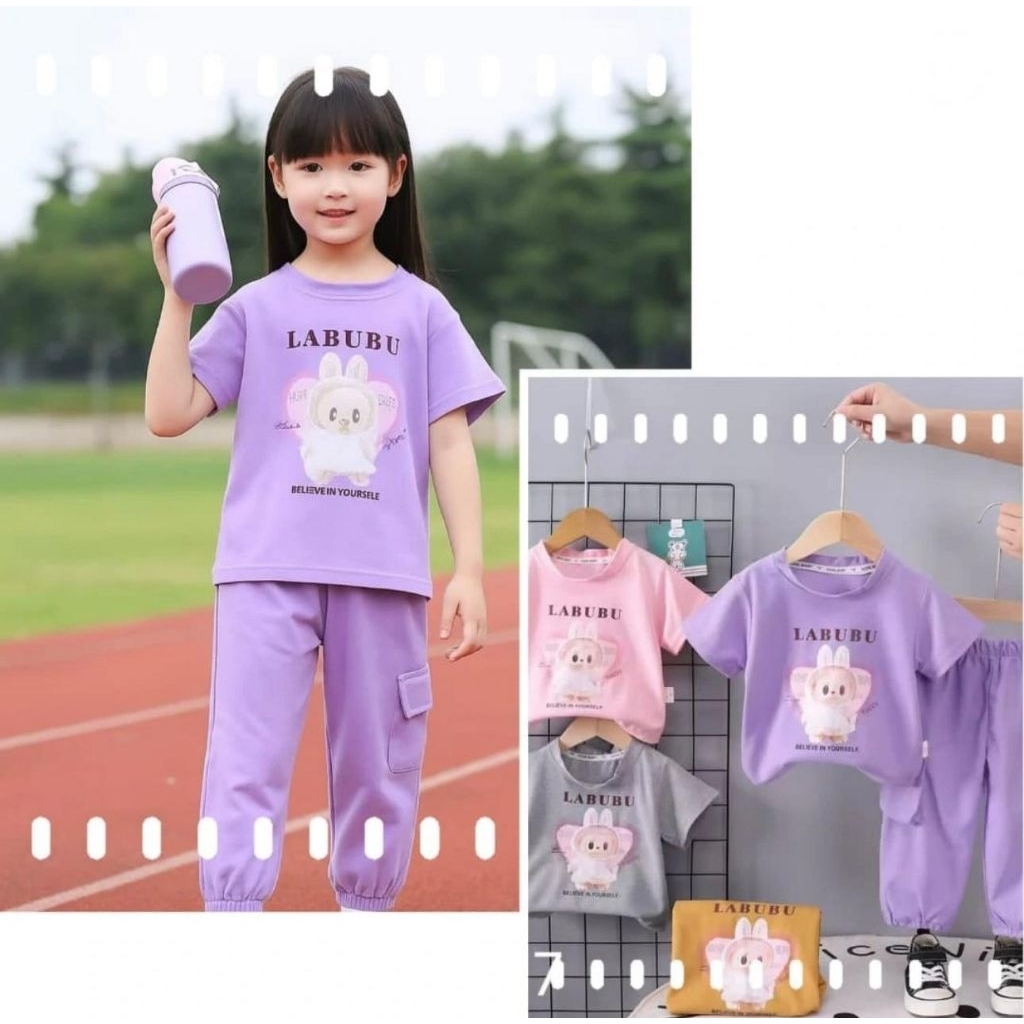 setelan piyama baju tidur anak perempuan pp size 1 sd 6th